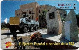 Spain - Telefónica - El Ejercito Espanol En Bosnia - CP-218H - 09.2001, 9.200ex, Used - Werbekarten