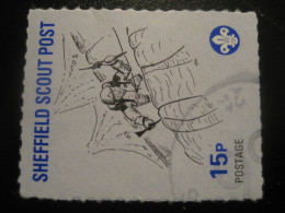 SHEFFIELD Scout Post Climb Climbing Mountain Scouting Scouts England UK GB Poster Stamp Label Vignette Mountains - Climbing