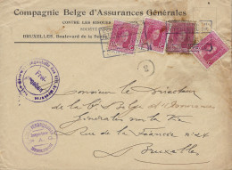 Luxembourg - Luxemburg -  Lettre  1924   Vers Bruxelles  Occupation  Cachet Ettelbruck - Lettres & Documents