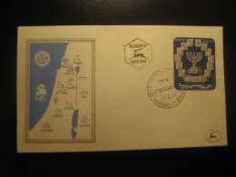 12 TRIBUS ISRAEL Yvert 53 Tel Aviv 1952 FDC Cancel Cover Jewish Religion JUDAISM Israel - Jewish