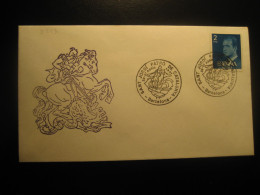 BARCELONA 1981 Patro Catalunya Horse Sant Jordi San Jorge Saint George Georges Cancel Cover SPAIN Religion - Christianisme