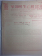 Temps Guerre Prix Courant Philatélique Illustré N°8 Philatélie 1942 Bloc Antibolchévique Doc. Locard (faux Timbre... - France