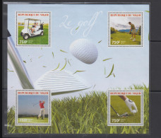 GOLF - NIGER- 2014- GOLF SHEETLET OF 4 MINY NEVER HINGED  - Golf