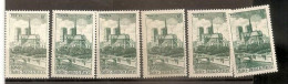 VARIETES X 5 TBS N 776 **  TBS PASSANT DE VERT ULTRA DEPOULLEE A VERT  TRES FONCE - TRES VISIBLE AU SCANN  - RRR !!! - Unused Stamps