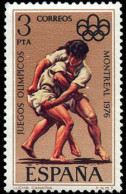 ESPAÑA 1976 - JUEGOS OLIMPICOS DE MONTREAL - LUCHA - EDIFIL 2342**  YVERT 1988** - Lutte