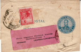 ARGENTINA 1908 WRAPPER SENT FROM BUENOS AIRES TO LEIPZIG LINDENAU - Lettres & Documents
