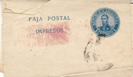 ARGENTINA 1909 WRAPPER SENT - Brieven En Documenten