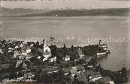 41594811 Langenargen Bodensee Fliegeraufnahme Mit Alpenpanorama Langenargen - Langenargen