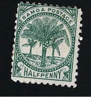 1899 Palm Trees Michel WS 25 Stamp Number WS 10 Yvert Et Tellier WS 9(A) Stanley Gibbons WS 88 X MH - Samoa