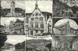 41594040 Wolfach Stadtkirche Fachwerkhaus Rathaus Kinzig Tordurchblick St. Jakob - Wolfach