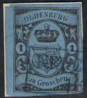 NEUENBURG Auf 1 Groschen Blau - Oldenburg Nr. 6 A - Oldenburg