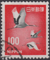 1968 Japan-Nippon ° Mi:JP 1007A, Sn:JP 888A, Yt:JP 844A, Red-crowned Cranes (Grus Japonensis) - Usati