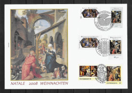 2008 Joint Austria - Germany - Vatican City, MIXED FDC WITH 2+2+2 STAMPS: Christmas - Emissions Communes