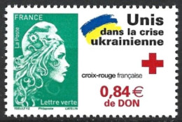 France 2022. Scott #B830 (MNH) Solidarity With Ukraine After Russian Invasion  *Complete Issue* - 1960-.... Mint/hinged