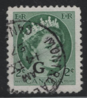 Canada 1955-56 Used Sc O41 2c QEII Wilding G Overprint - Sobrecargados