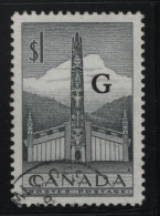 Canada 1951-53 Used Sc O32 $1 Totem Pole G Overprint - Overprinted