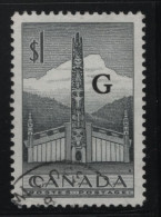 Canada 1951-53 Used Sc O32 $1 Totem Pole G Overprint - Aufdrucksausgaben