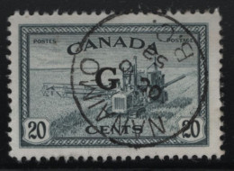 Canada 1950-51 Used Sc O23 20c Combine G Overprint SON CDS - Surchargés