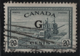 Canada 1950-51 Used Sc O23 20c Combine G Overprint - Overprinted