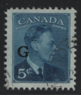 Canada 1950 Used Sc O20 5c KGVI Postes-Postage G Overprint 1 - Sobrecargados