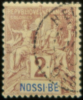 LP3972/444 - 1894 - COLONIES FRANÇAISES - NOSSI-BE - N°28 Oblitéré - Usados