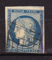 France N° 4- Oblitéré, Avec Oblitération Grille - 1849-1850 Cérès