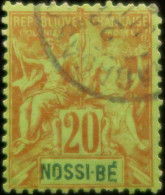 LP3972/447 - 1894 - COLONIES FRANÇAISES - NOSSI-BE - N°33 Oblitéré - Usados