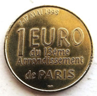 Euro Des Villes/Temporaire - Paris 13e Arrondissement - 1 Euro 1998 - Euros Of The Cities