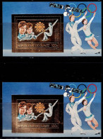 GUINEA 1984 WINTER OLYMPIC GAMES SARAJEVO BLOCK GOLD + BLOCK GOLD IMPERF MNH VF!! - Winter 1984: Sarajevo