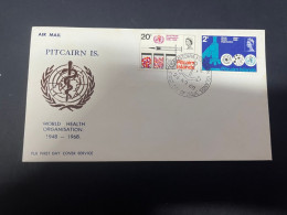 9-1-2024 (4 W 42)  Pitcairn Island - 1968 - World Health Organisation - OMS