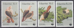 MAURITIUS  609-612, Postfrisch **, WWF, Weltweiter Naturschutz: Rosentaube, 1985 - Maurice (1968-...)