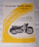 PUB PUBLICITE MOTO MOTOCYCLETTE LA NOUVELLE ROYAL NORD TAIFUN 350 CC, HASSELT - Motos