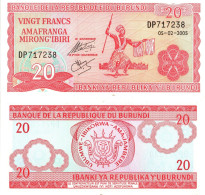 Burundi / 20 Francs / 2005 / P-27(d) / UNC - Burundi
