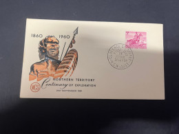 9-1-2024 (4 W 44) Australia FDC - Centenary Of Exploration Of Northern Territory (WCS) 1960 - FDC