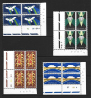 South Africa 1966 Republic Anniversary Set Of 4 Pairs X 2 In Se-tenant Marginal Blocks Of 4 MNH - Neufs