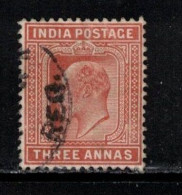 INDIA Scott # 65 Used - KEVII - Hinge Remnant - 1902-11 Roi Edouard VII