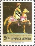 ARGENTINA - AÑO 1972 -  Navidad . Talla Del Siglo XVIII. Museo De San Roque - Usada - Gebraucht