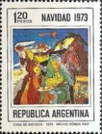 ARGENTINA - AÑO 1973 - NAVIDAD - Cuadro De Bruno Venier. - Usada - Usati