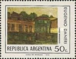 ARGENTINA - AÑO 1974 - Pintura Argentina - "Casas Boquenses", Eugenio Daneri - Usada - Gebraucht