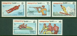 CAMBODIA 1983 Mi 517-21** Olympic Winter Games, Sarajevo [B3] - Invierno 1984: Sarajevo