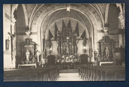 Carte-photo. Eglise à Identifier Avec Drapeaux Et Phrase: Le Seigneur L'a Juré Et Ne Se Re...du Beau Et Divin Sacerdoce - Te Identificeren