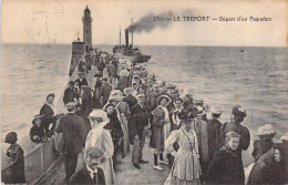 FRANCE - Le Treport - Depart D'un Paquebot - Carte Postale Ancienne - Le Treport