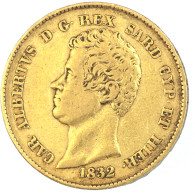 Italie-Royaume De Sardaigne-20 Lire Charles-Albert Ier 1832 Turin - Piamonte-Sardaigne-Savoie Italiana