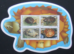 THAILAND 2004 TORTOISES ODD SHAPE MINIATURE SHEET MS MNH - Thailand