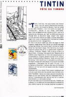 FRANCE 2000 TINTIN CANCELLED OFFICIAL DOCUMENT WITH PROOF USED - Andere & Zonder Classificatie