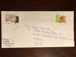 LEBANON TRAVELLED LETTER LETTER TO USA 2017 YEAR POLIO HEALTH MEDICINE STAMPS - Liban