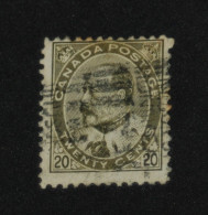 CANADA 1904, King Edward VII, 20c, Olive Green, Mi #82, Used, CV: €27 - Gebraucht