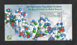 SD)2000 MALAYSIA  CENTENARY OF 2RM MEDICAL RESEARCH INSTITUTE, SOUVENIR SHEET, MNH - Malaysia (1964-...)