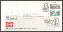 Iceland. Stamps Sc. 522, 543, 559, 572 On Registered Letter, Sent From Reykjavik On 15.05.1983 To Reykjavik. - Brieven En Documenten