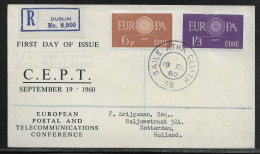 Ireland. FDC Sc. 175-176   Europa CEPT 1960  FDC Cancellation On FDC Envelope (1) - FDC